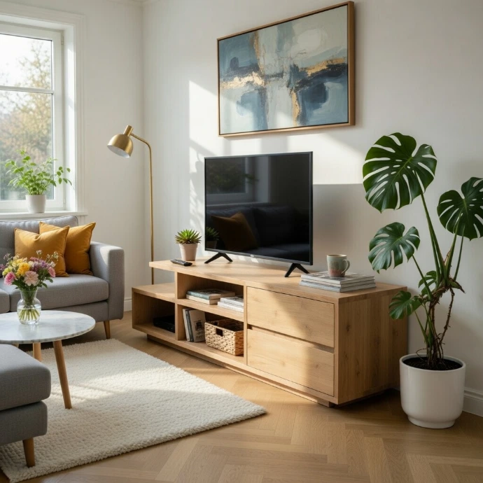 meuble tv teck design